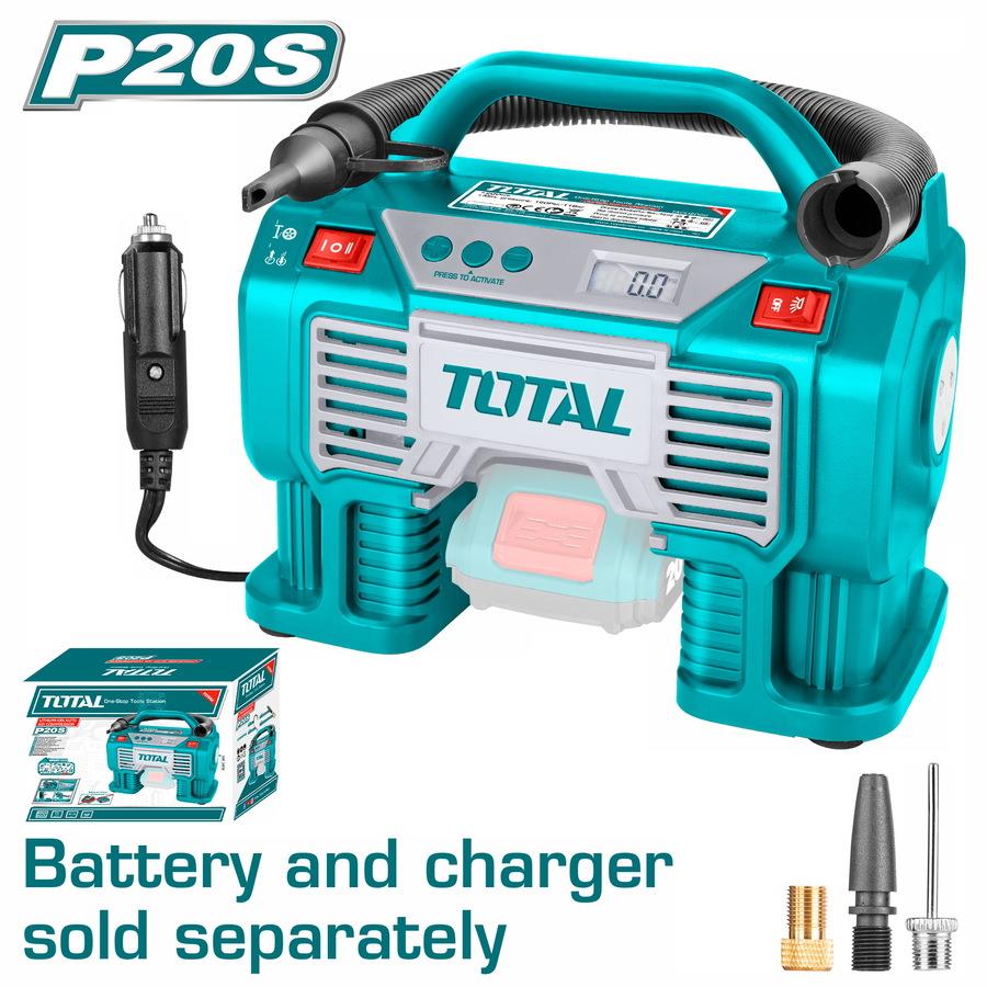 KompresörlerTotal Akülü Hava Komprosoru Otomatik 20V 11 Bar (Sadece Alet)