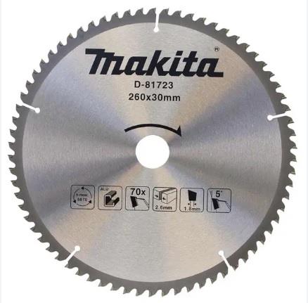 Metal Doğrama AksesuarlarıMakita Testere Daire Aleminyum 260X30MM 70Diş