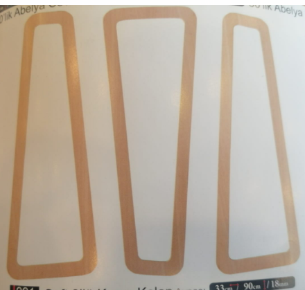 Mobilya AksamlarıAhşap Ayna Çercevesi SOFT 3 Lü 33CMX90CM