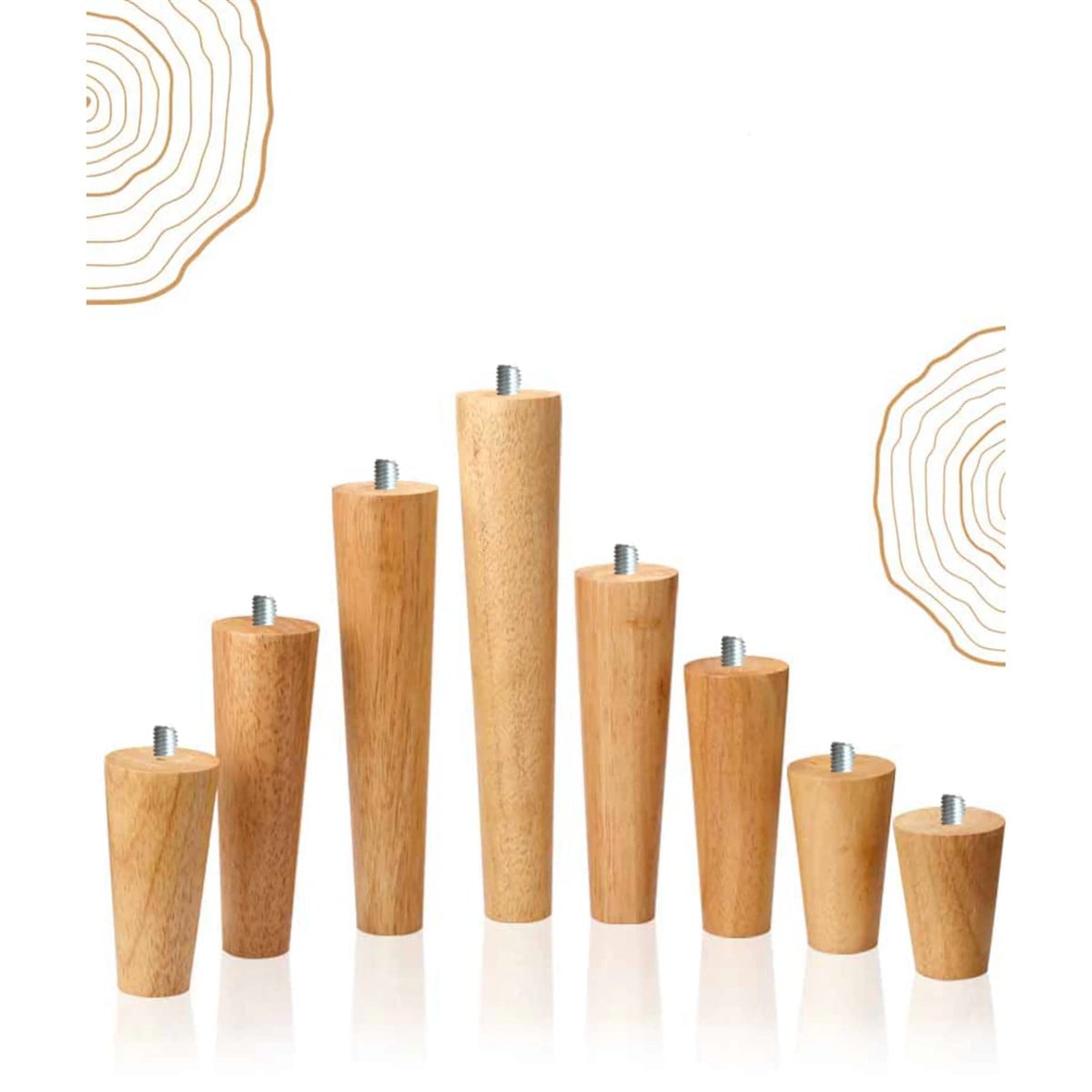 Mobilya AksamlarıAhşap Konik Ayak Vidalı 60MM