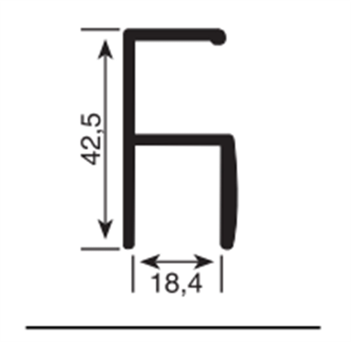Mobilya GurubuCemobsan Profil Yan Kulp Mat Krom 2.5MT