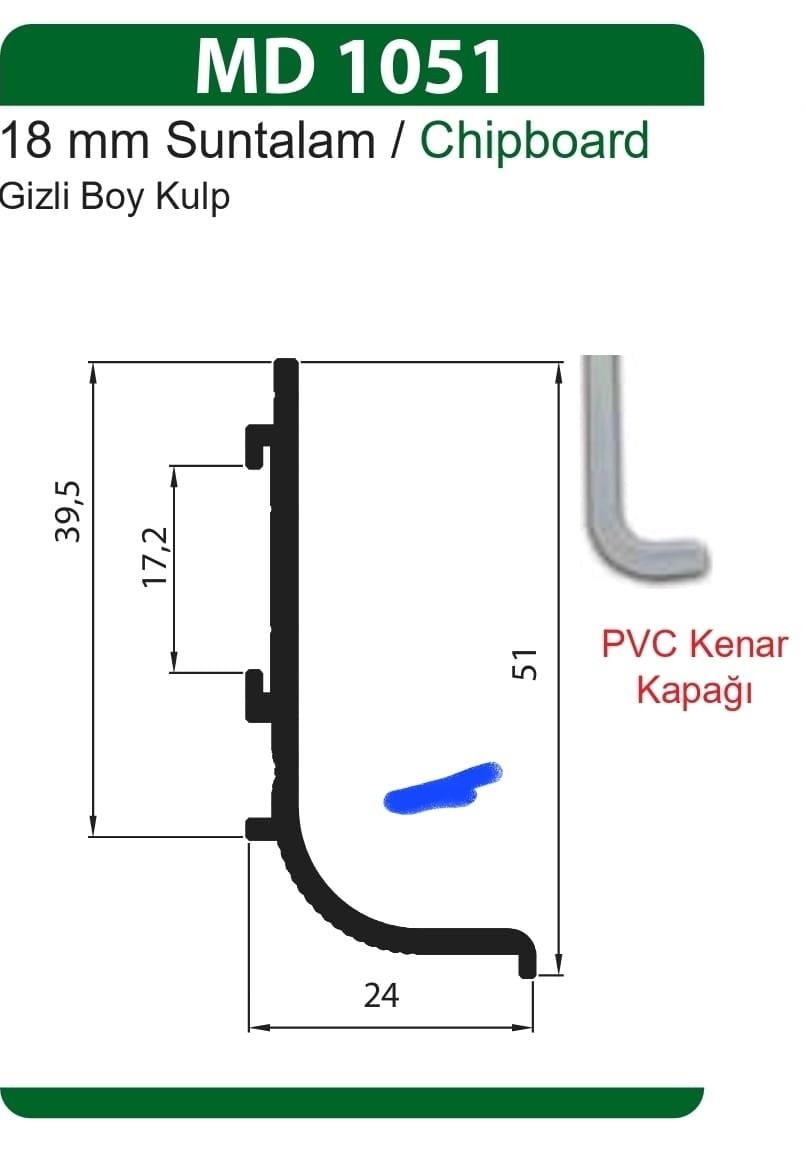 Mobilya GurubuÜstün Gola Kulp L 6 Metre