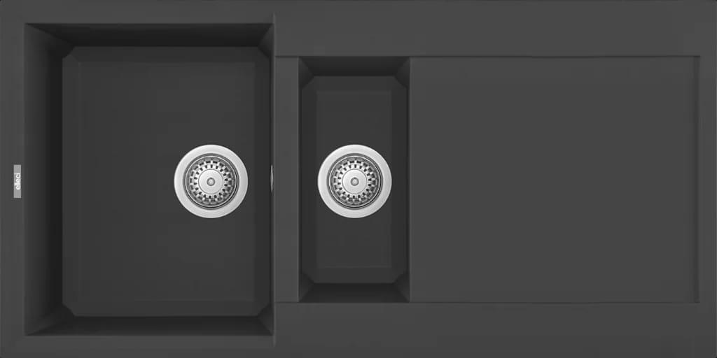 Mutfak EvyeleriElleci Granit Evye Bir Buçuk Göz 475 100x50 Antrasit 59