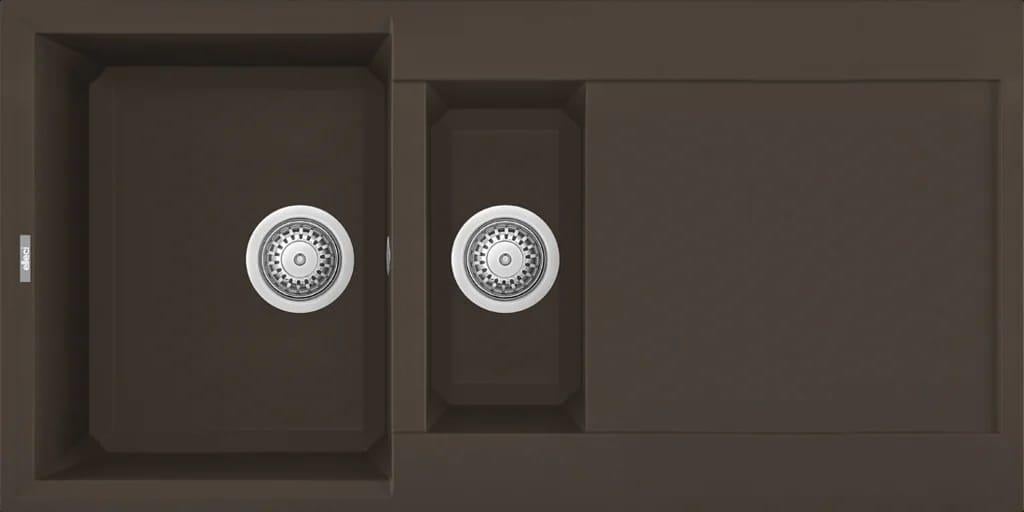 Mutfak EvyeleriElleci Granit Evye Bir Buçuk Göz 475 100x50 Espresso 78