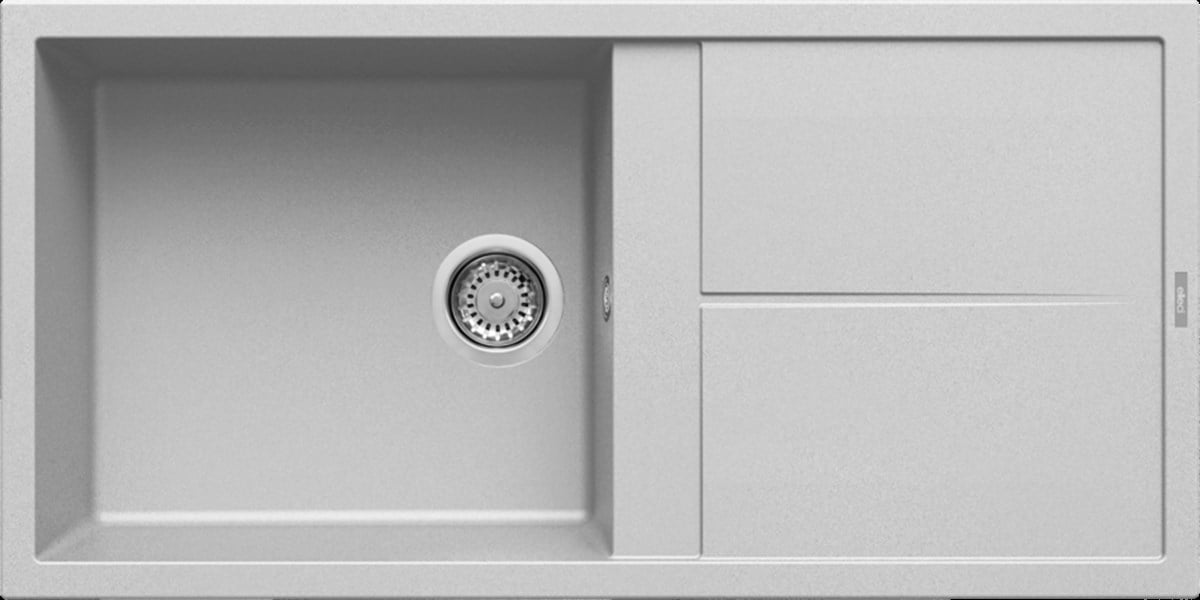 Mutfak EvyeleriElleci Granit evye Tek Göz Lav.Unico Alüminyum 100CMX50CM