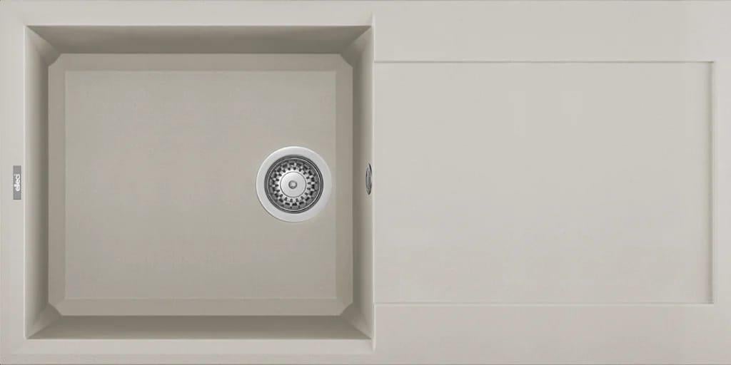 Mutfak EvyeleriElleci Granit Evye Tek Göz Easy 485 100x50 Bianco Soft 39