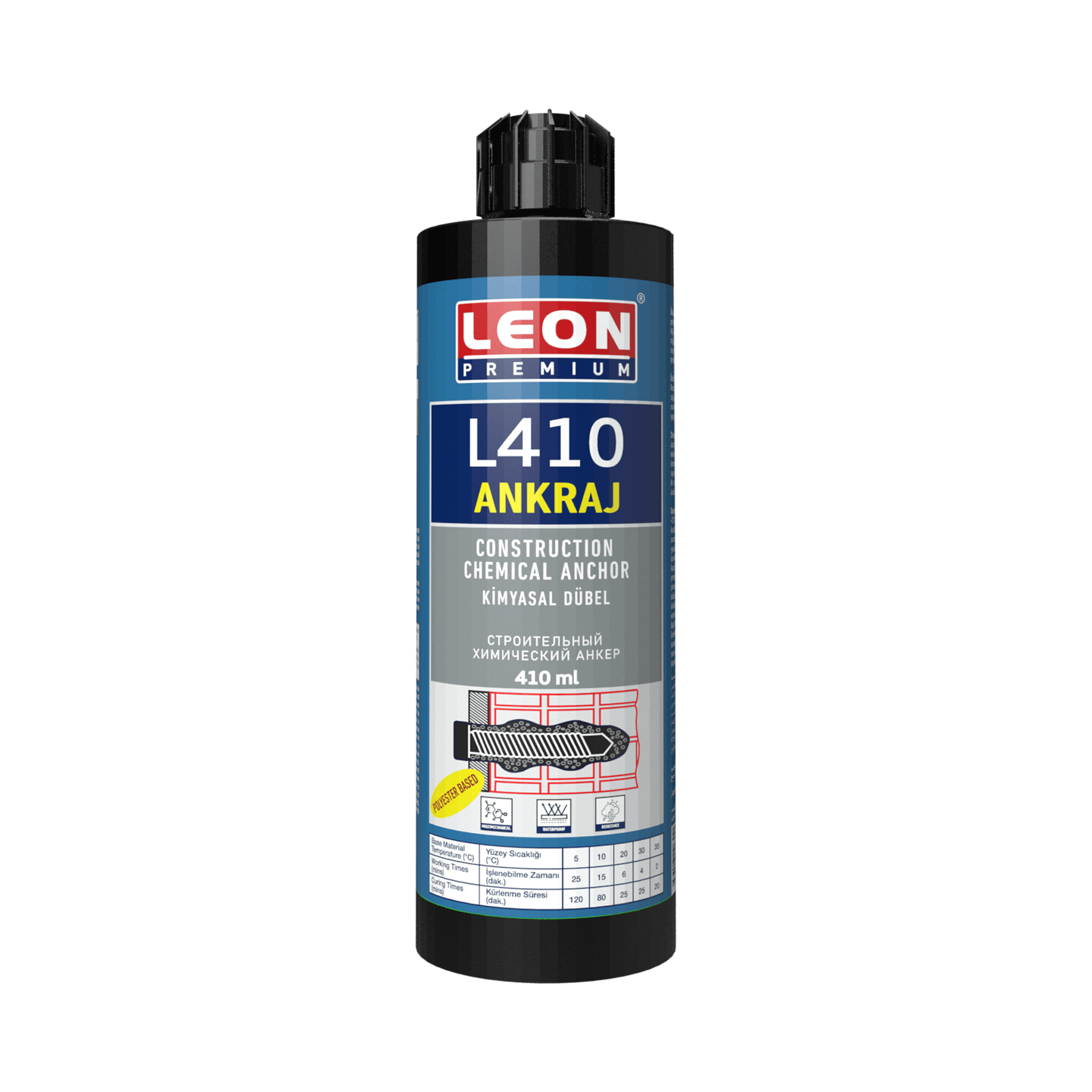 Sıvı YapıştırıcılarLeon Kimyasal Dubel Polyester Esaslı 410ML