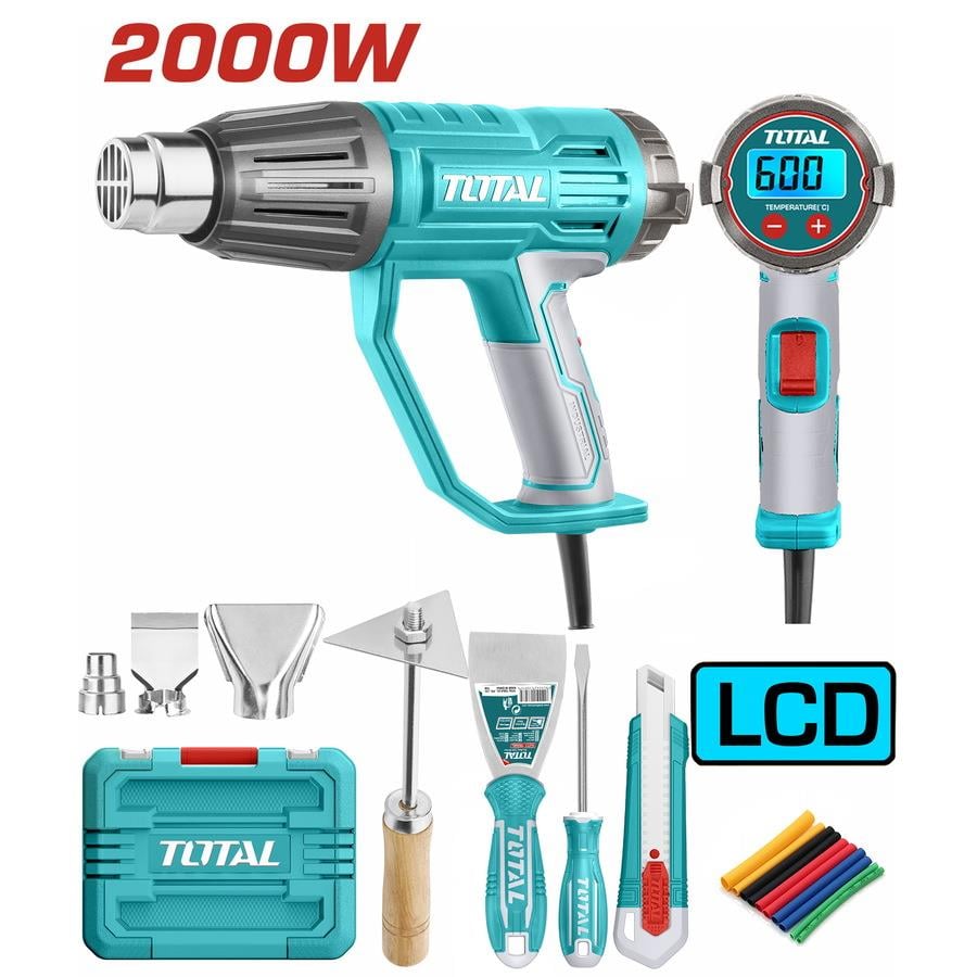 Soğuk/Sıcak Hava ÜfleyicilerTotal Sıcak Hava Tabancası Led Göstergeli 2200W