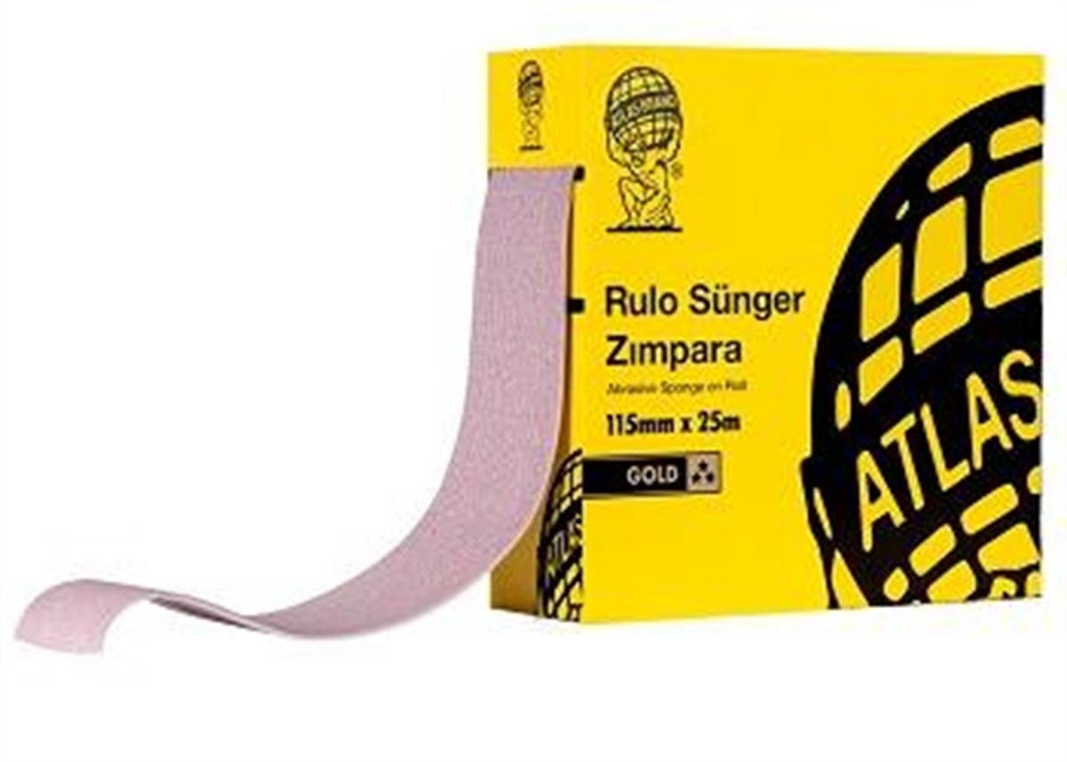 Sünger ZımparaAtlas Zımpara Sünger Rulo Gold 115MM X 25 MT