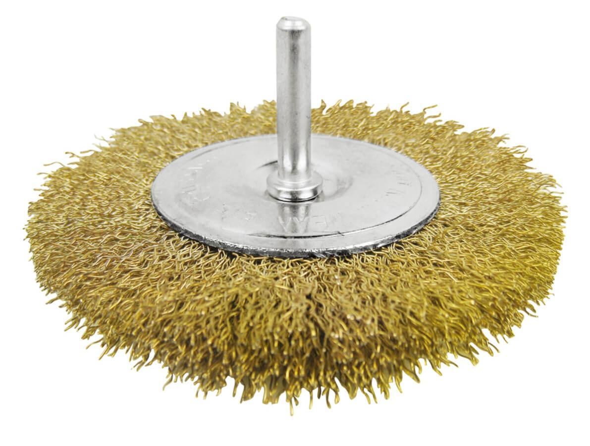 Taşlama AksesuarlarıTotal Tel Fırça Yassı Saplı 1/4'' 75MM