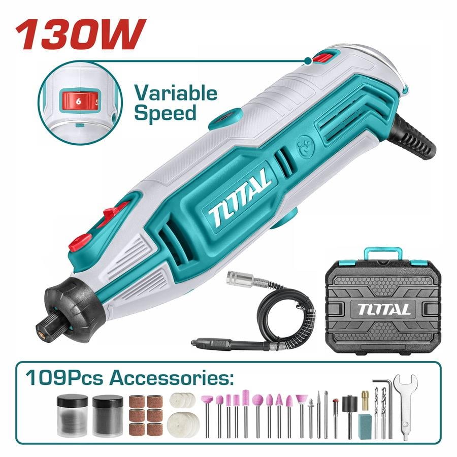 TaşlamaTotal Gravur Makinesı Elektrikli 130W 109 Parça Aksesuarlı