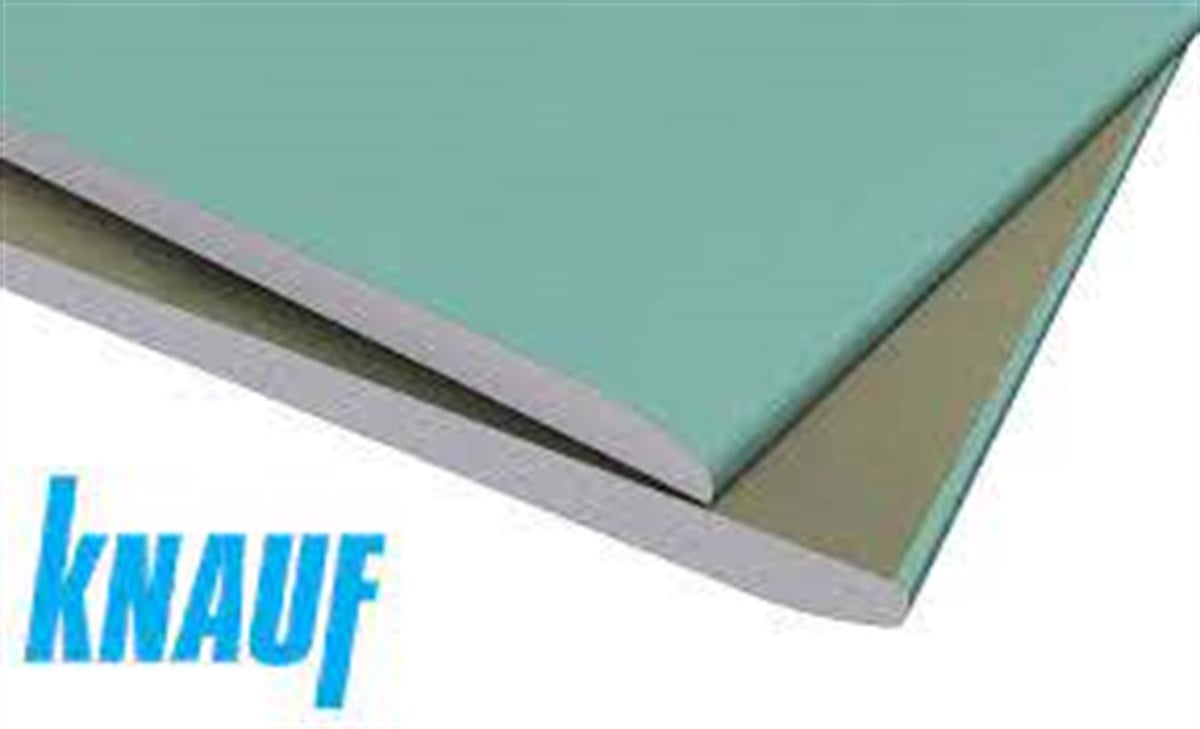 Tavan/Duvar PanelleriKnauf Alçıpan Wr Suya Dayanıklı Yeşil 12.5X1200X2500M
