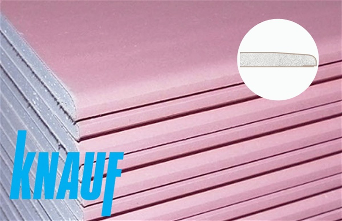 Tavan/Duvar PanelleriKnauf Alçıpan Yangına Dayanıklı Kırmızı 12.5X1200X2500MM