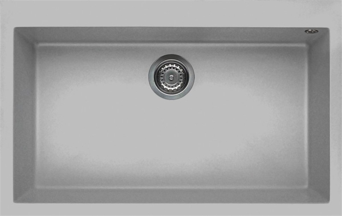 Tek GözElleci Granit Evye Tek Göz Damlalıksız Quadra Aleminyum 76X45