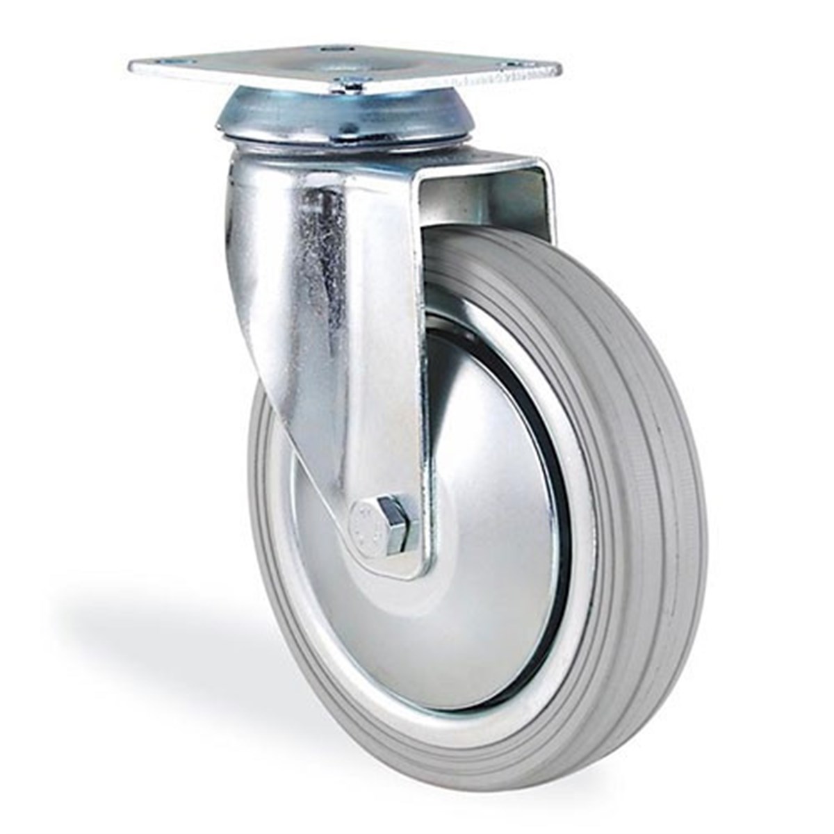 TekerlekKama Tekerlek Tablalı Galv/Gri Kauçuk Kaplama 2802