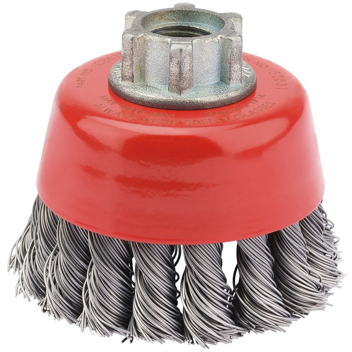 Tel FırçaDraper Uç Spiral Kıvrık Telli Düz Fırça 60MM M14