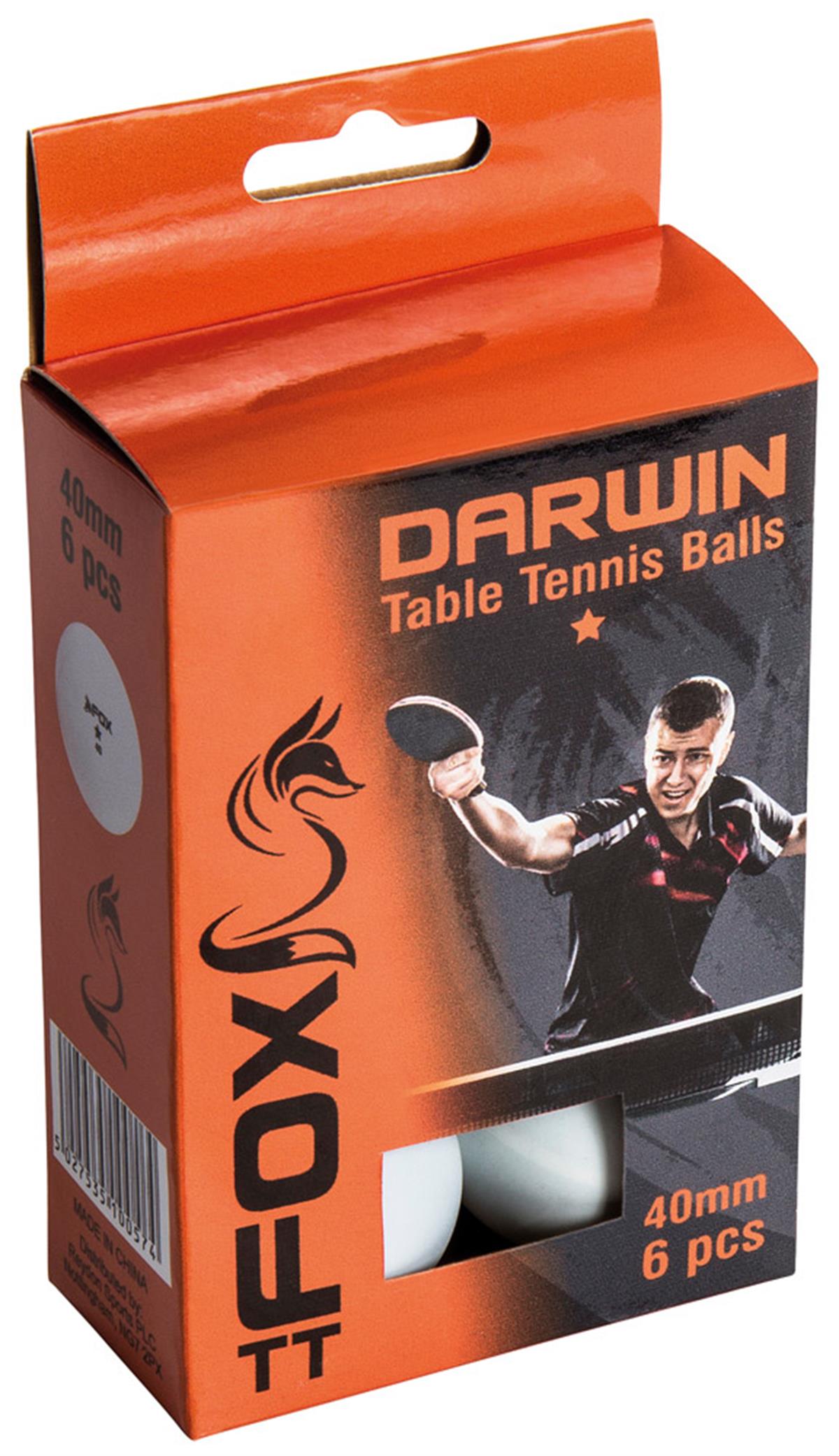 TenisMasa Tenis Topları Darwin 1 Star (6Adet/Paket)