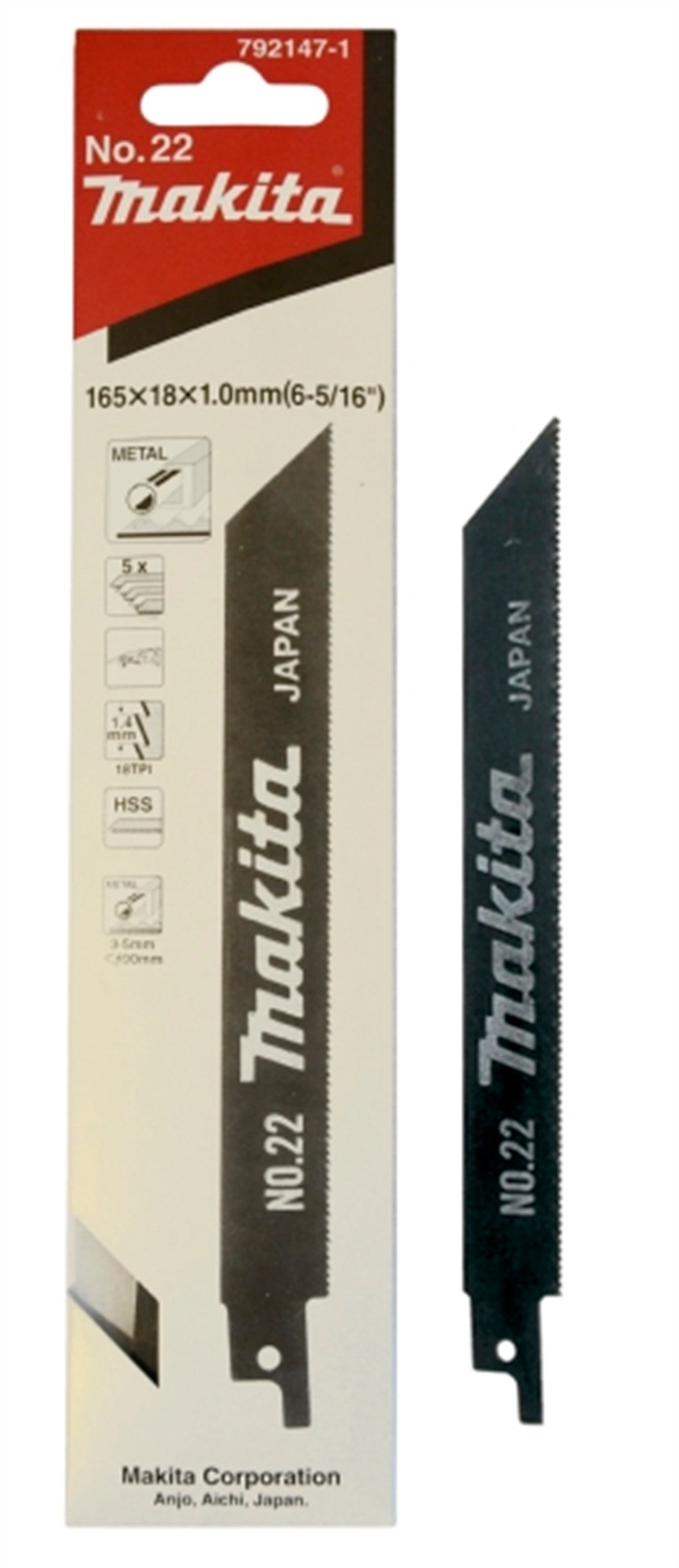 Tilki Testere AksesuarlarıMakita Tilki Testere Bıçağı Metal No:22