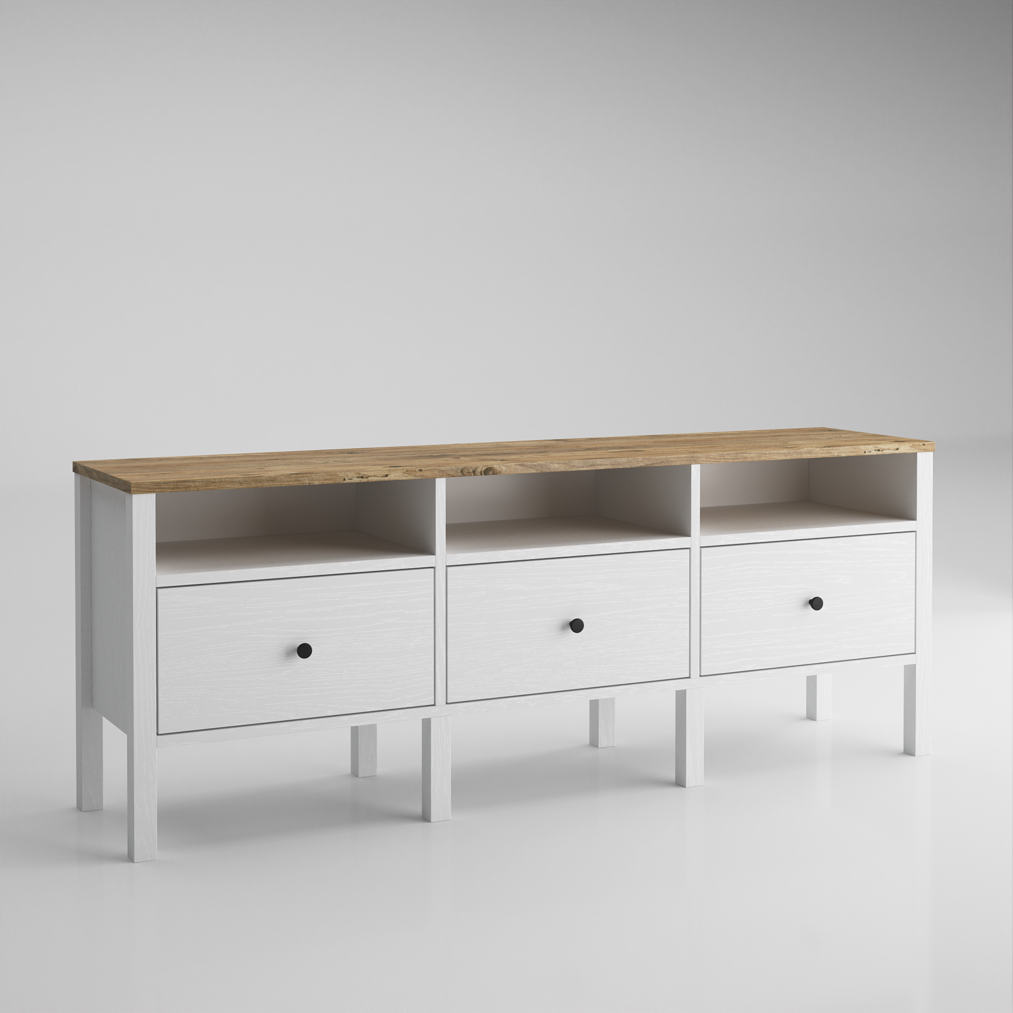 TV ÜnitesiHelen Tv Unitesi Atlantik Çam -Siyah 150CMX57CMX35CM