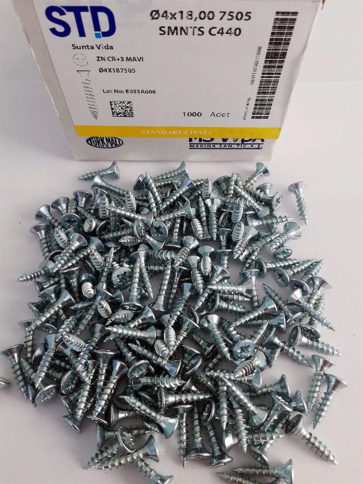 Vida SomunluStandart Civata Vida YHB Beyaz DIN 965