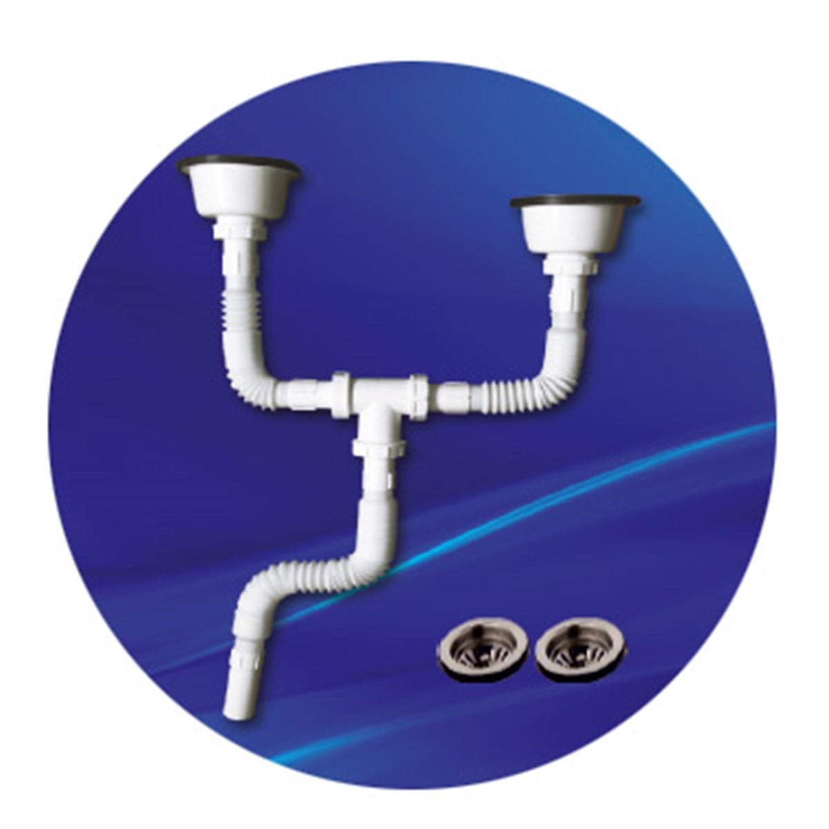 VitrifiyeSifon Çift Göz Evye İçin