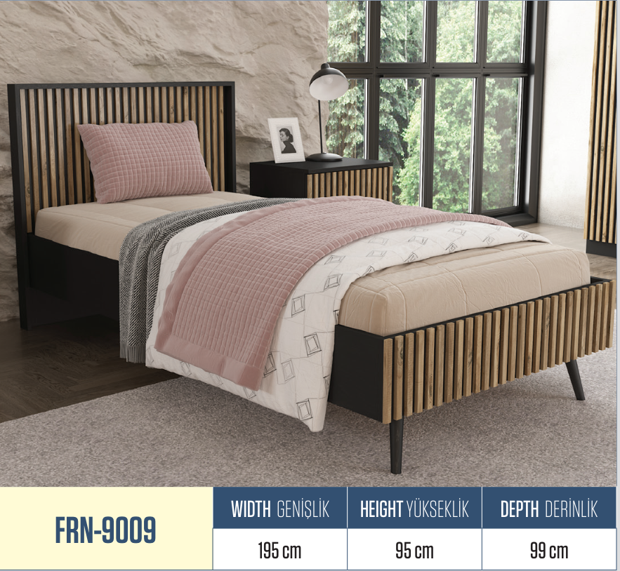 YatakZebra Tek Kişilik Yatak Atlantik Çam 195CMX95CMX99CM