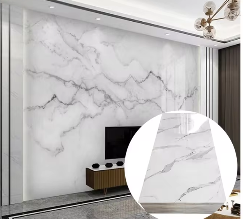 Yer/Duvar/Tavan DöşemeleriDuvar Dekorasyon Levha UV+SPC 1220X2800X2.80MT Büyük Beyaz Çiçekli