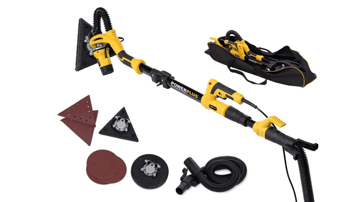 Zımpara ve PolişPowerplus Duvar Zımpara Makinesi Köşe Aparatlı 2 IN 1