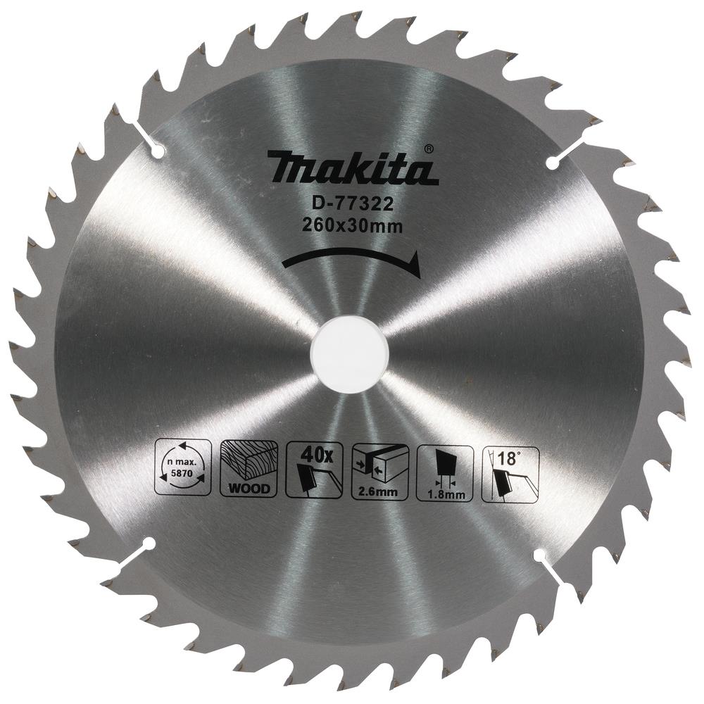 Ahşap Doğrama AksesuarlarıMakita Testere Daire Ahsap 260X30MM 40Diş