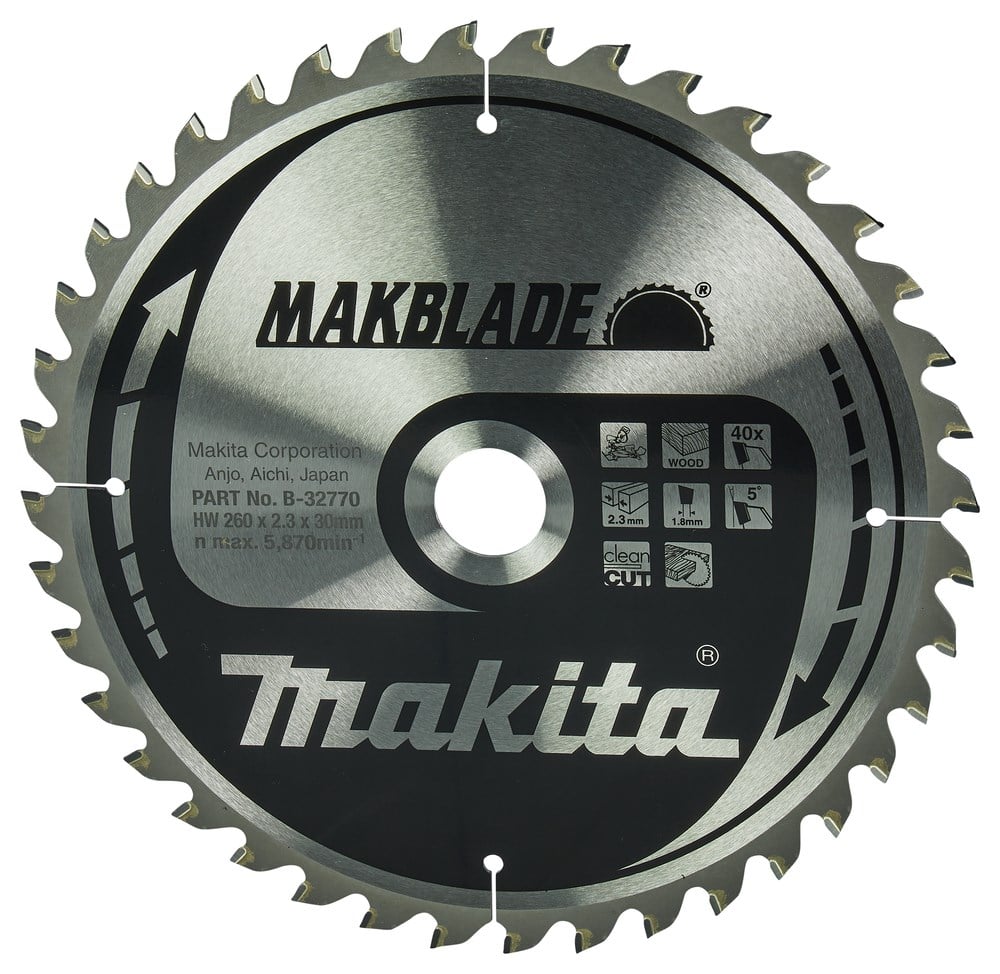 Ahşap Doğrama AksesuarlarıMakita Testere Daire Ahşap 260X30MM 40 Diş