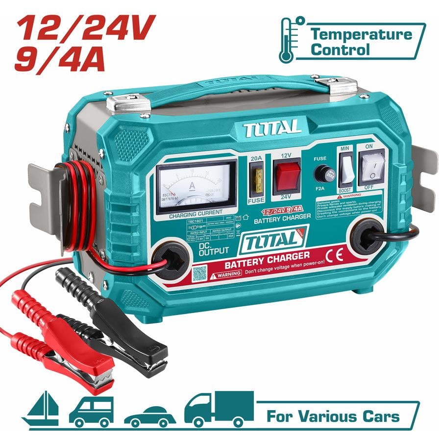 Akü Şarj/Takviye CihazlarıTotal Akü Sarj Cihazı 12-24 V