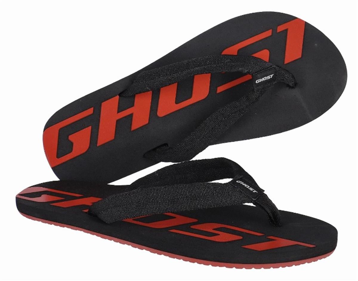 AyakkabıGhost Terlik Logo Siyah/Kırmızı