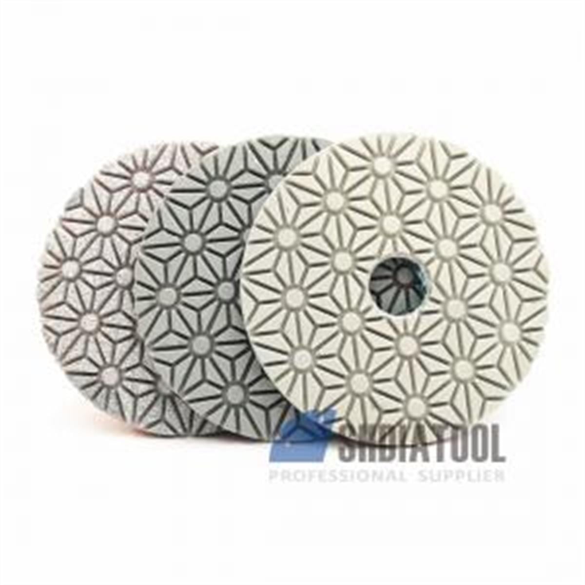 Beton/Seramik KesmeElmas Zemin Parlatma Pedi 3 Aşama Kuru/Islak 100MM