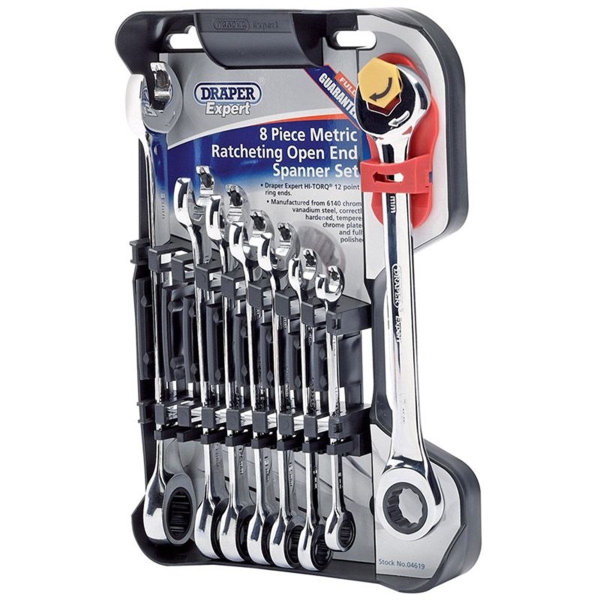 Çatal AnahtarDraper Anahtar Çatal Cırcır Seti 8 Parça