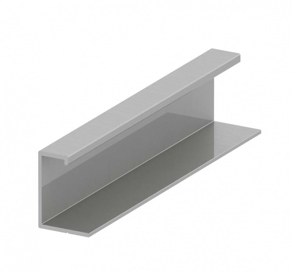 Dolap AksamlarıAlbatur Surme Kapak Kulbu U Alüminyum Parlak Krom 18mm 3 Metre