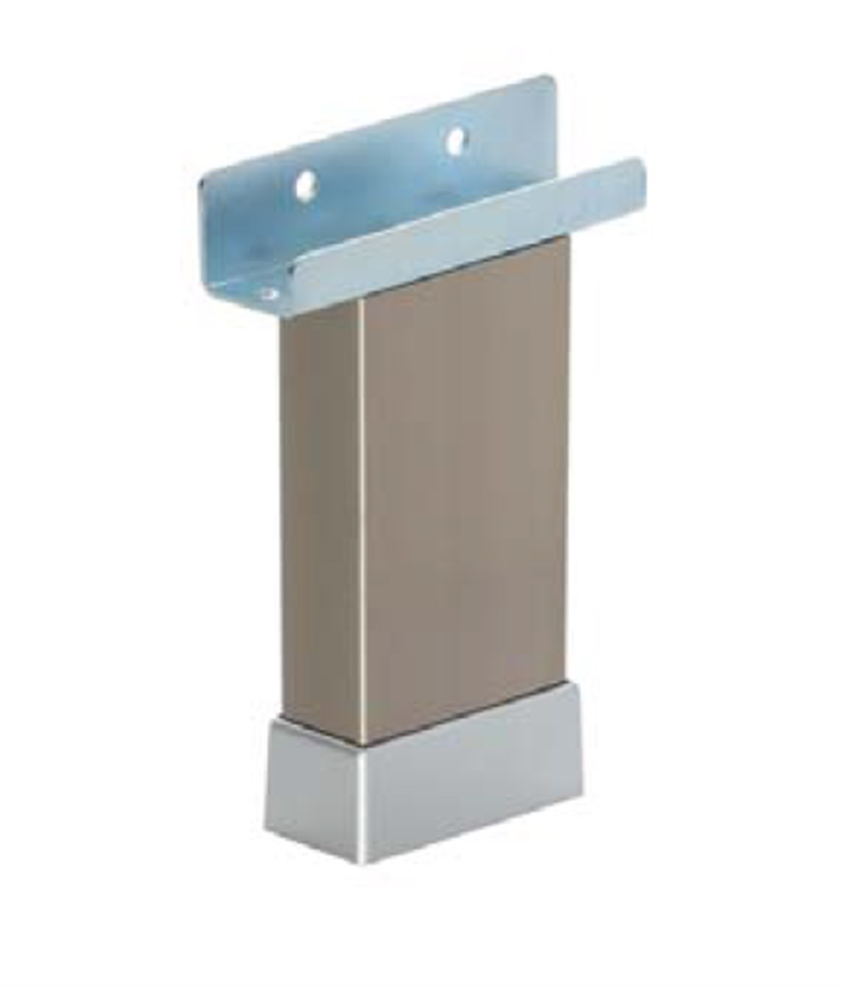 Dolap AksamlarıAluminyum Düz Ayak 20MMX45MM Mat Krom