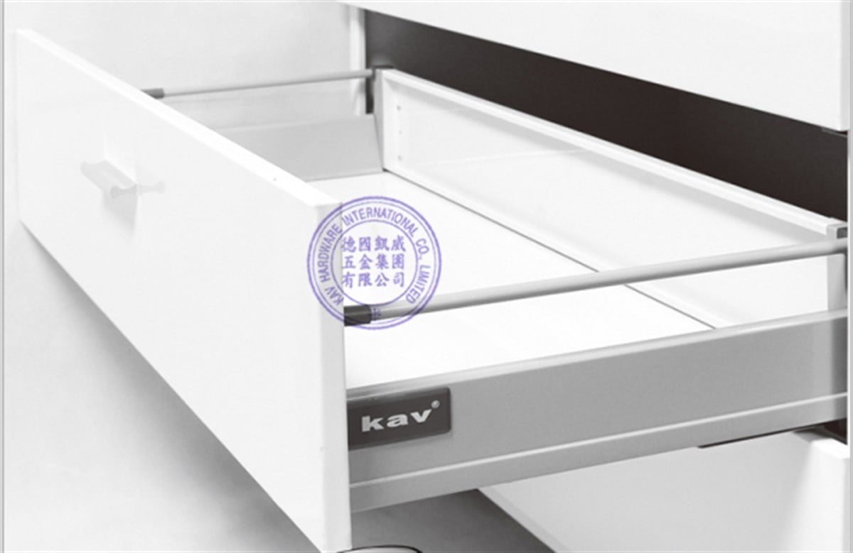 Dolap AksamlarıÇekmece Rayı Tam Açılım Frenli Tek Bordürlü Box Gri