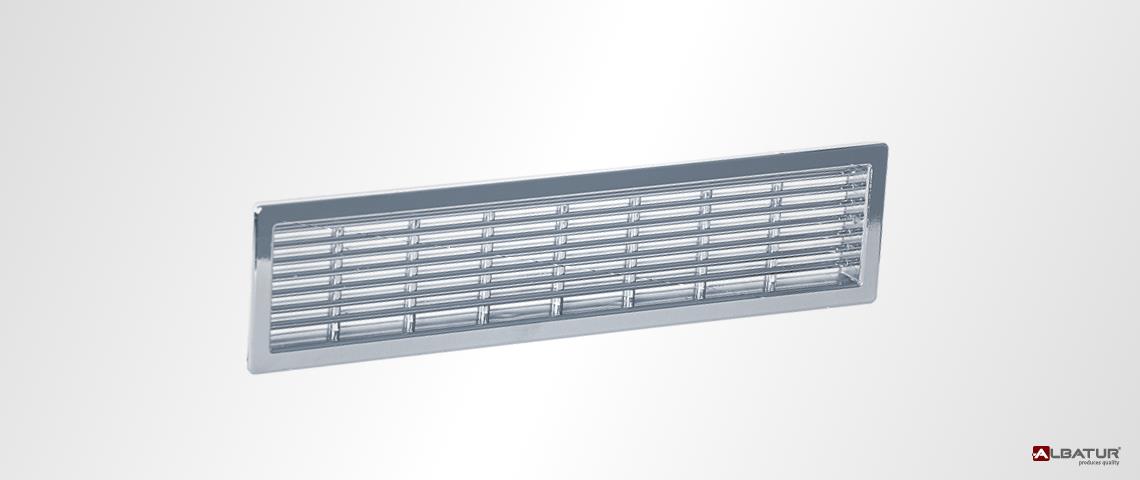 Dolap AksamlarıMenfez Plastik 35MMx164MM Krom