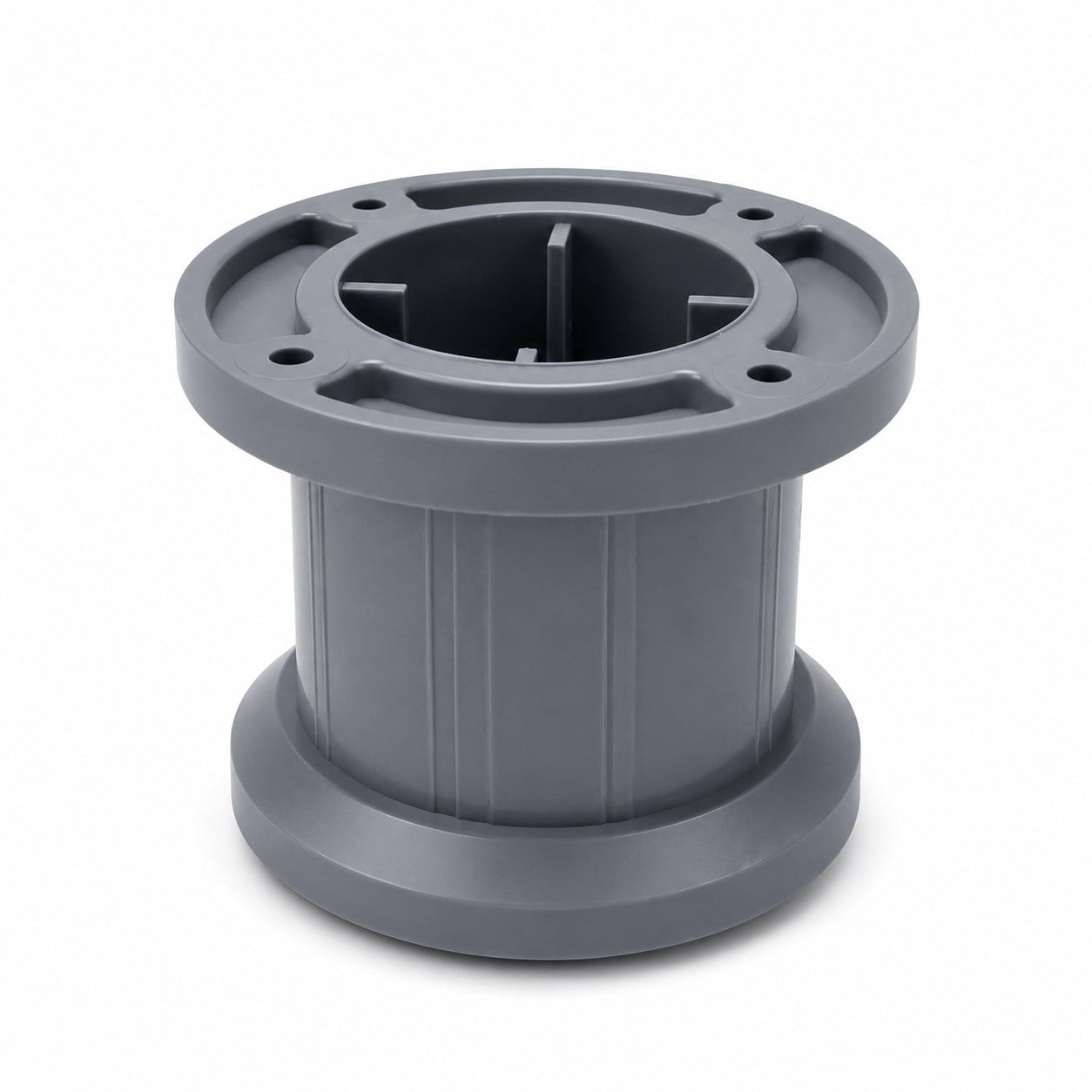 Dolap AksamlarıPlastik Yuvarlak Ayak Dişli Sur 50MM Gri