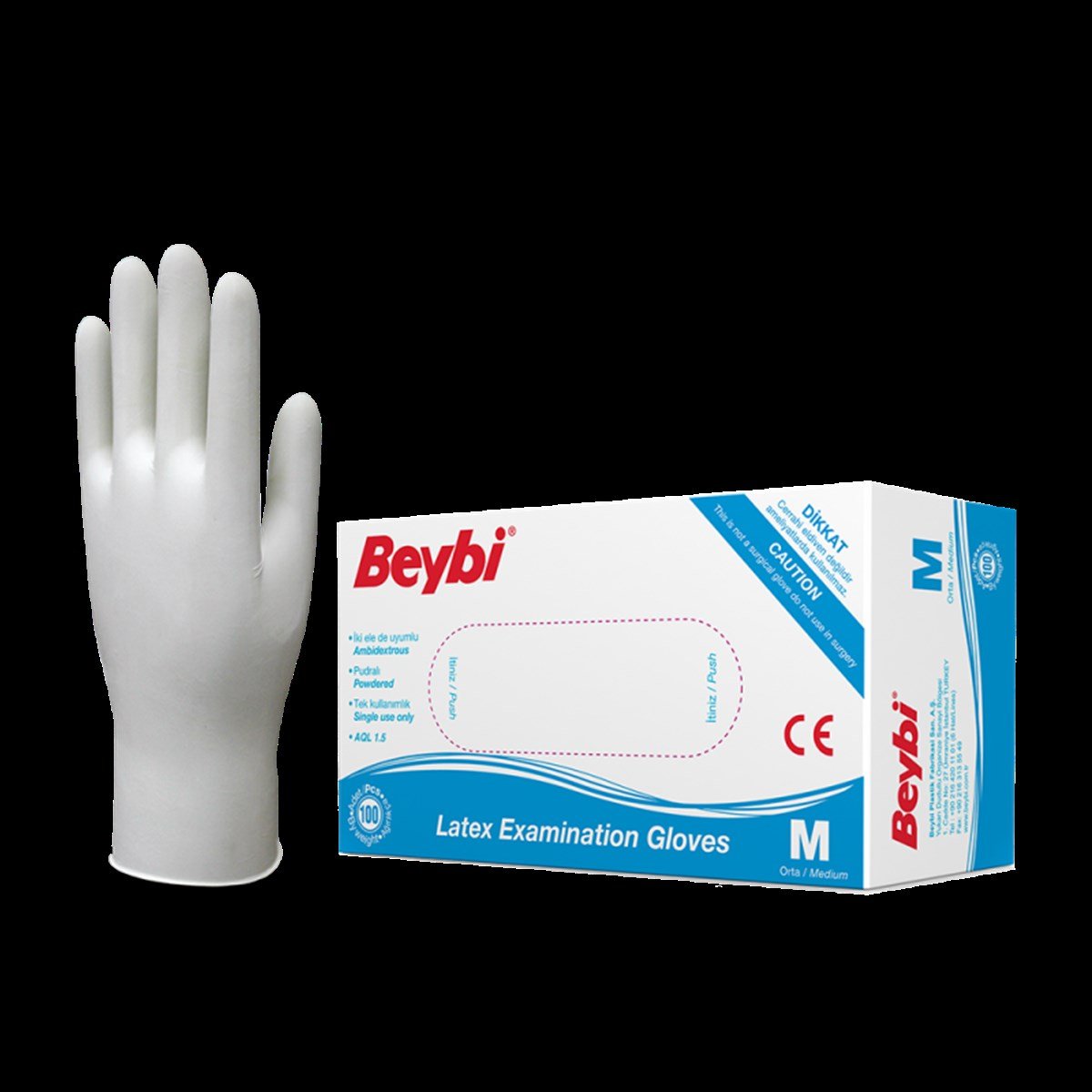 EldivenlerBeybi Eldiven Lateks Tek Kullanımlık