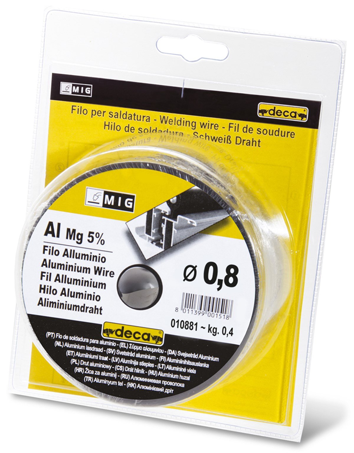 Elektrot/Tel/TozDeca Mig Kaynak Tel Aleminyum 0. 8MM 0. 4KG