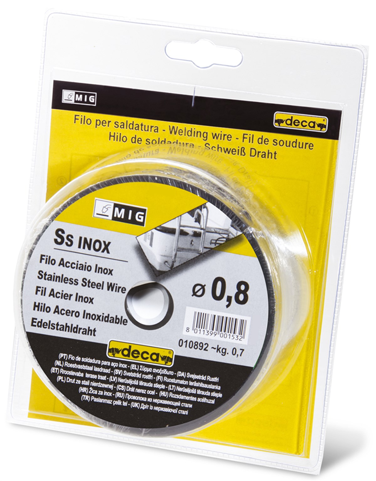 Elektrot/Tel/TozDeca Mig Kaynak Tel Paslanmaz Çelik 0. 8MM 0. 7KG