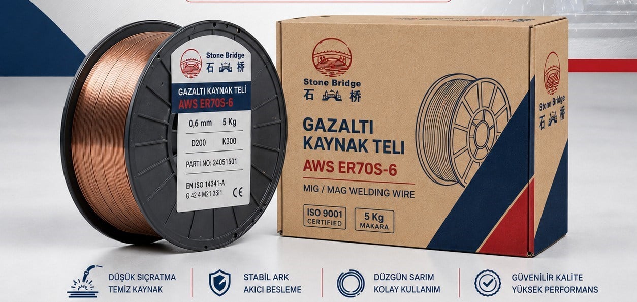 Elektrot/Tel/TozStone Bridge Gazaltı Kaynak Teli AWS ER70S-6 5KG Makara