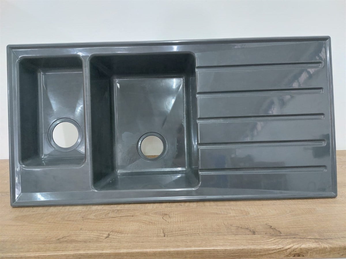 Evye Kompozit İlyada Birbuçuk Göz 50X100X22.5 Siyah