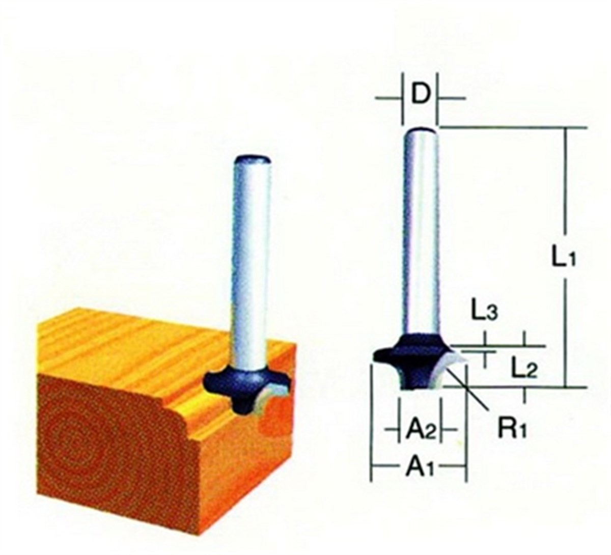 Freze UcuMakita  3601 B Corner Round.Bit8Re