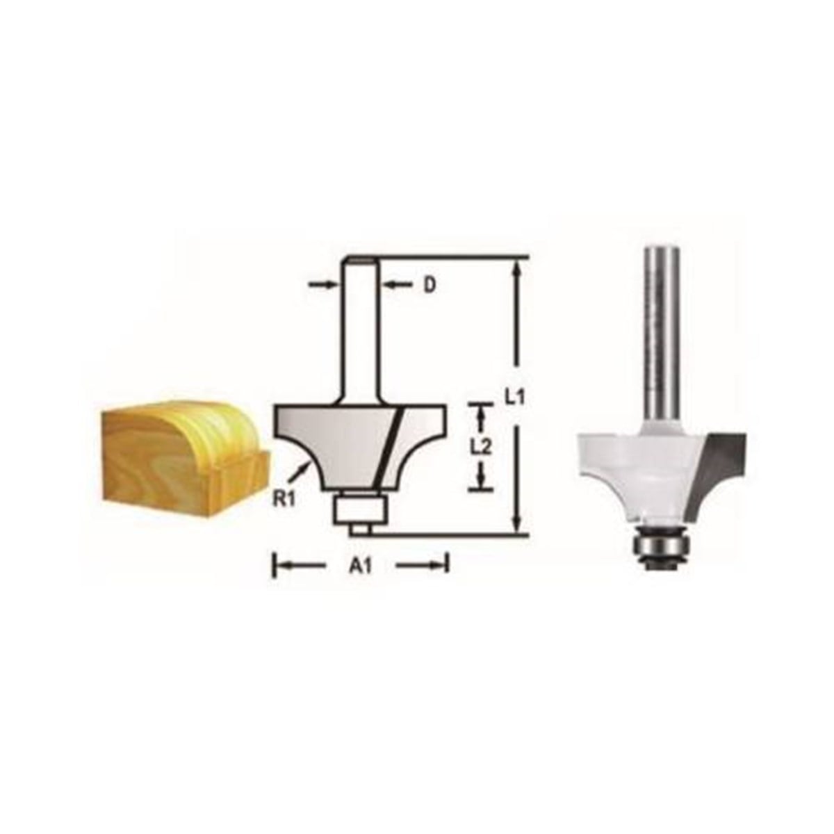 Freze UcuMakita Uç Freze Beading Bit-With Bearing