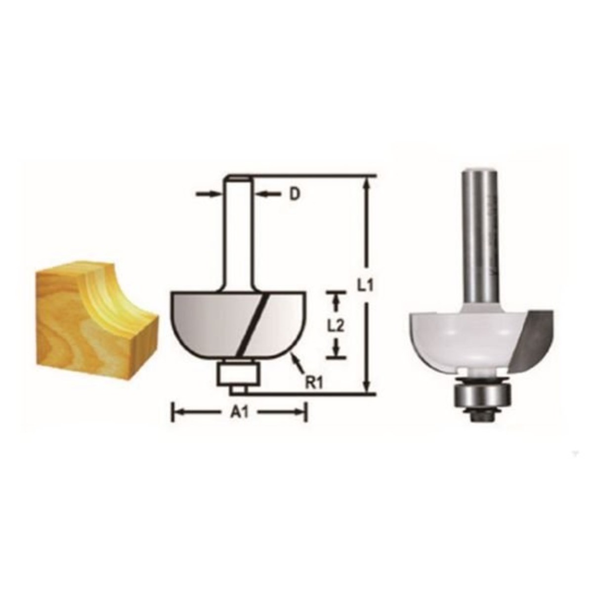 Freze UcuMakita Uç Freze Cove Bit-With Bearing