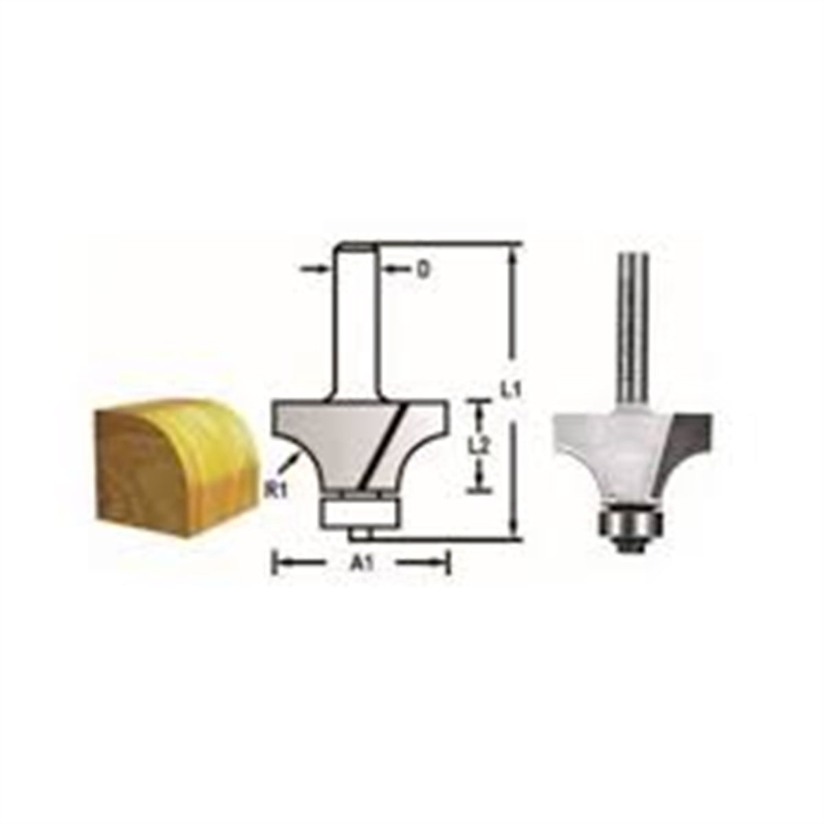 Freze UcuMakita Uç Freze Round Over Bit W/Bearing