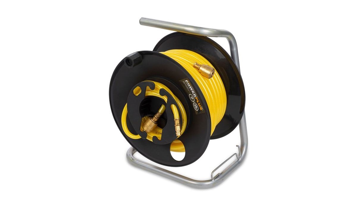 Hava HortumuPowerplus Hava Hortumu Plastik 20M Makaralı