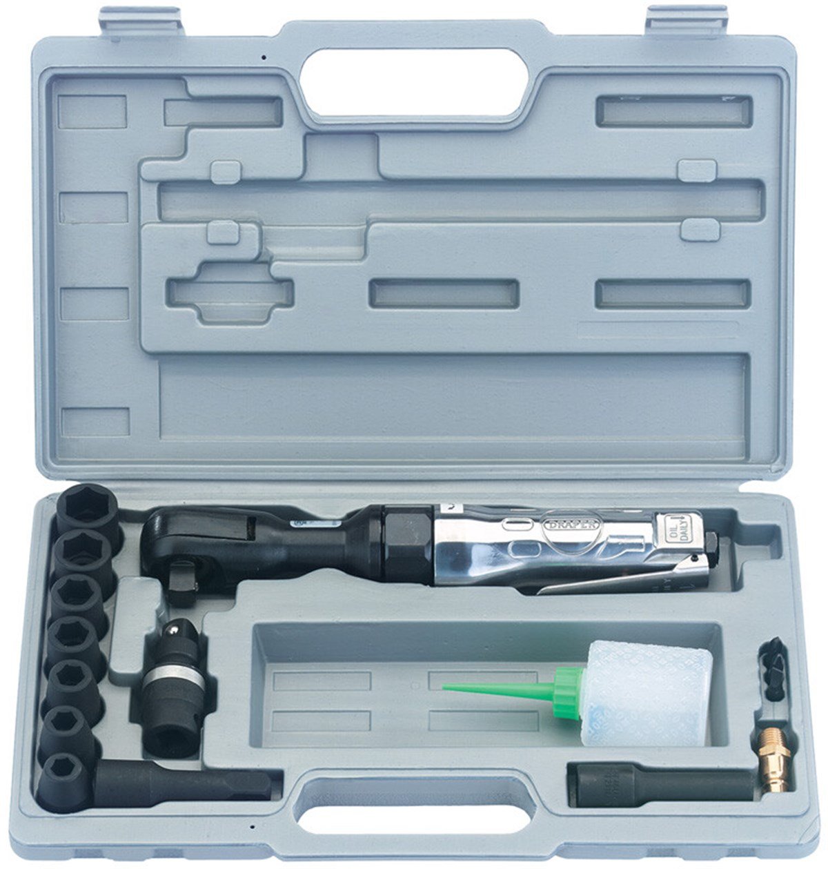 Havalı Somun SıkmalarDraper Havalı 90 Yan Lokma Set 1/2 16 Parca 68NM